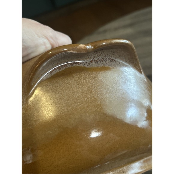 Vintage Frankoma Pottery Bean Pot With lid # 4W Plainsman Brown Casserole - Picture 10 of 12
